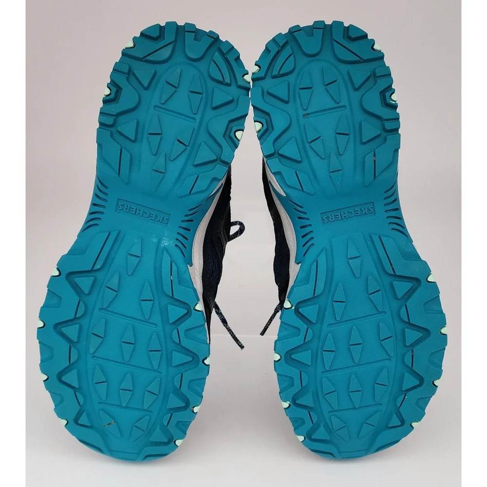 Skechers Run Trail Sneakers Womens 6.5 Navy Aqua 149821 Athletic Shoes VGC